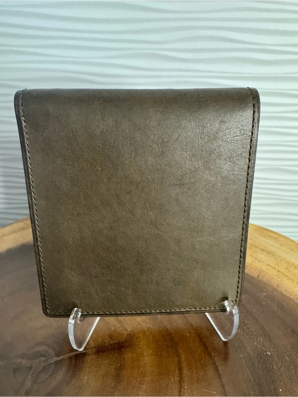 Yves Saint Laurent Gold Snap Detail on Olive Leather